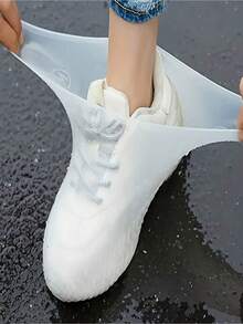 2pcs/Pair Of Outdoor Latex Rain Boots Waterproof Shoe Covers, Reusable, Available In Multiple Colors, Durable - Multicolor - View 2