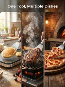 1 szt. Wielofunkcyjna szpatułka ze stali nierdzewnej do smażenia i grillowania: używana do smażenia naleśników, grillowania steków, przygotowywania szaszłyków, pieczenia pizzy i trzymania sztućców. Gruba i antypoślizgowa konstrukcja, trwała i solidna, odpowiednia do przygotowywania domowych śniadań, codziennego smażenia i grillowania. Niezbędny gadżet kuchenny. - Wielokolorowe - Zobacz 7