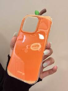 1 szt. Stylowy letni owoc pomarańczy, pasuje do 'a 17 / 'a 17promax, 'a 16 Pro Max / 'a 15 Pro / 'a 14 'a 13 / 12 / 11, odpowiedni dla rodziny / przyjaciół / siostry / dziewczyny na prezent walentynkowy / prezent urodzinowy / prezent na Dzień Matki - Palony pomarańczowy - Zobacz 3