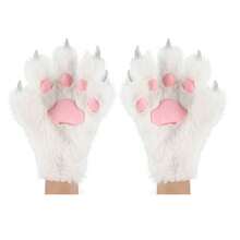 1pair Cute Plush Cat Paw Gloves, Soft Furry Winter Mittens Cosplay Costume Accessories, Furry Costume, Therian Paws, Cartoon Animal Claw Hand Warmers, Fluffy Plush Paw Shaped Gloves For Christmas, Party, Or Daily Warm Wear - Multicolor - View 23