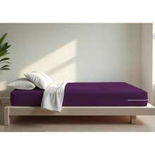 Double Gel Knit Mattress Cover With Zipper - 鏽棕色 - 查看 4