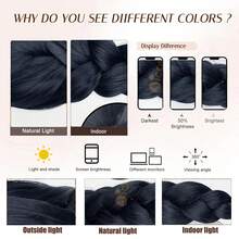 Long Deep Blue Braid Cosplay Wig For Amanai Riko Anime Character Hair Wigs With Bangs+Wig Cap - Natural Black - View 4