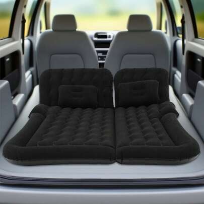 SHIOUCY Black Inflatable Mattress Set, Car SUV Air Bed Inflatable, Car Inflatable Bed Set For Most Small Car/ Medium Car/Suv / Business Car Either.