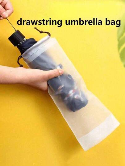 Bolsa de almacenamiento de paraguas reutilizable, impermeable y con cordón de EVA. Paraguas grueso y protector para sombra al aire libre, adecuado para autocaravana, mujeres y hombres, esencial para viajes, plegable en tamaños pequeño, mediano y grande