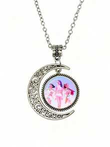 1pc Kpop Demon Hunters Witch Hunting Cartoon Anime Merchandise, Necklace Accessory, Versatile Anime Female Jewelry, Moon Pendant Sweater Chain, Gift For Friends And Family, Christmas Gift, Christmas Decoration, Random Style - Multicolor - View 11