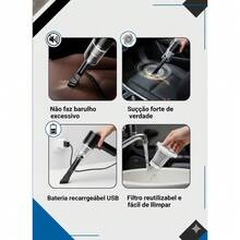 Aspirador Portátil Inteligente Sem Fio Recarregável | Limpeza Rápida e Precisa para Carro e Casa - 127 V/220 V - Visão 4