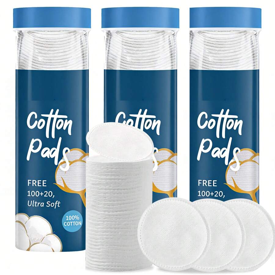 有机棉圆形卸妆棉，低过敏性，不掉毛，面部去角质清洁棉 - 彩色 - 查看 1