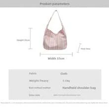 New Stylish Fresh Sweet Artistic Underarm Versatile Tote Bag For Women, Lightweight Commuter Large Capacity Shoulder Bag , Makeup Room Decor ,Makeup Bag - Multicolor - View 11