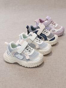 1 pereche 2026 Pantofi de mers casual pentru copii mici, la modă nouă, fabricați din piele PU și material textil, moi, confortabili, ușori, potriviți pentru joacă în interior/exterior, sărbători, închidere convenabilă cu cârlig și buclă - Bej - Vizualizare 7