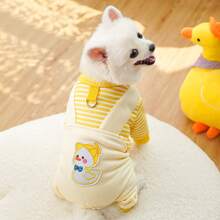 Pet Supplies Pet Dog Cat Clothes Winter Warm Party Animal Flannel Costume - Yellow - View 5