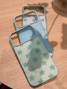 Ốp lưng điện thoại họa tiết ngôi sao caro dễ thương phong cách Y2K, màu kẹo ngọt, tương thích với iPhone 17 Pro Max 17Pro 17 Air 17 16 15 14 13 12 Pro Max 16 Plus 14 Plus 16 Plus 11 17. Ốp bảo vệ mạ họa tiết nốt nhạc. - Xám - Xem 7