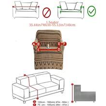 1 Peça Capa de Sofá Prova de Animais de Pelúcia Macia Catiônica, Capa de Sofá de Jacquard de Pelúcia Bordada Boêmia Multicolorida Grossa, Adequada para Sofá de 1/2/3/4 Lugares, Outono/Inverno - Multicolorido - Visão 15