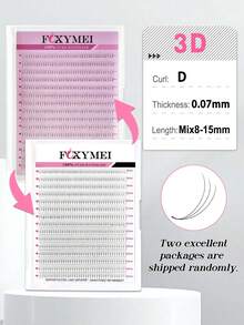 15 pares de extensiones de pestañas postizas precurvadas 3D 6D 10D 12D 14D 16D con base puntiaguda, efecto de pestañas de visón sintético esponjoso y rizado, hechas a mano - D - Ver 32