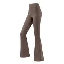 CAMEL CROWN 女士户外休闲裤，高腰黑色修身喇叭瑜伽裤，透气防晒修身休闲裤 - 法式棕 - 查看 5