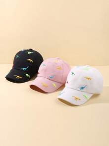 3 piezas Gorras de béisbol con dinosaurio bordado para niños, ajustables en tamaño, para uso diario, moda casual, deportes, estilo universitario, adecuadas para actividades al aire libre, correr, baloncesto, campus, fiestas, etc. Pueden usarse como regalos de cumpleaños, regalos festivos, regalos del Día del Niño - Gorra de béisbol - Ver 13
