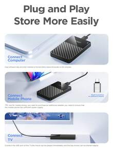 EAGET Bärbar hårddisk Elegant USB 3.0 extern lagring 1T/500GB/320GB/250GB extern hårddisk kompatibel med PC, kamera - hållbar finish Hög hastighet prestanda (svart, gul, röd) - Färga om - Visa 6