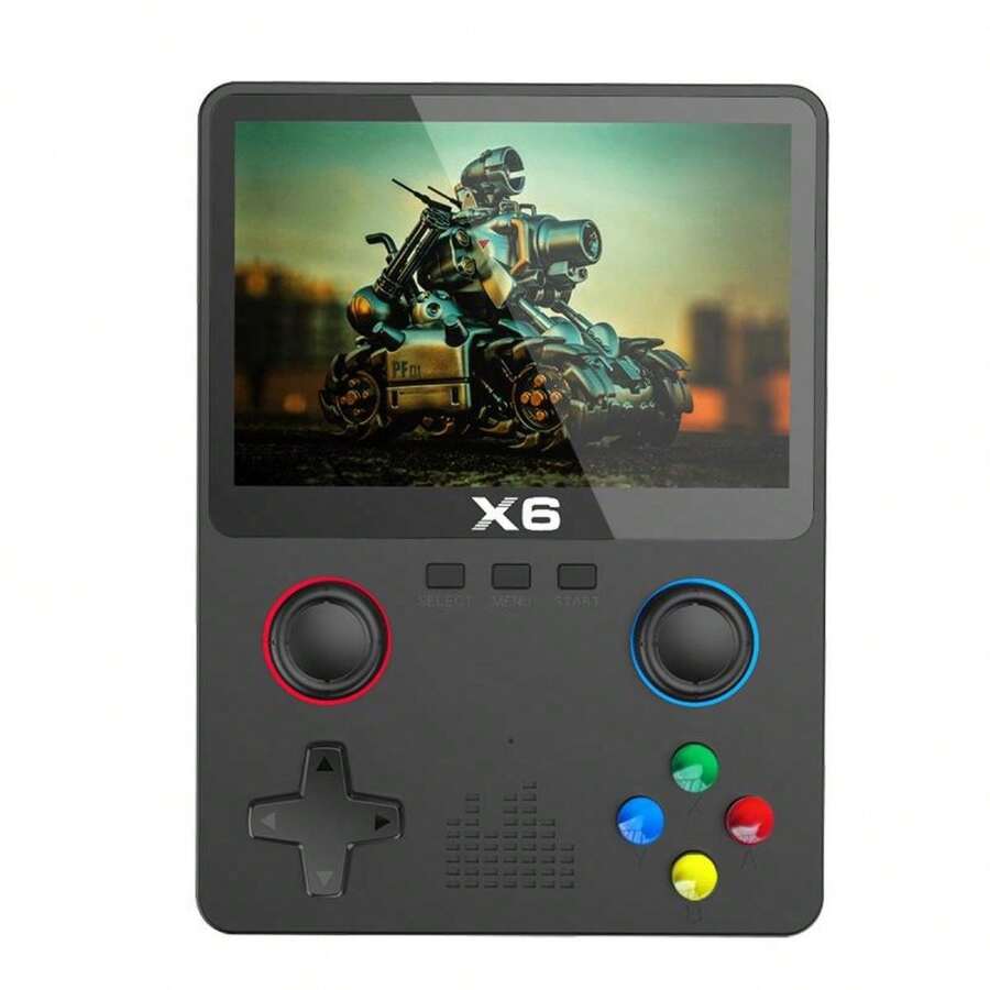 Nëw X6 Händhëld HD Duäl Jôystickër PSP7 "Rëtrô ëmulätôr Bôxing ëmpërôr GBä ärcädë - 黑色 - 查看 1