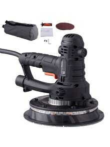 Drywall Sander, 800W Electric Sander With 12 Sanding Discs, Variable Speed 1200-2300 RPM Wall Sander With Automatic Vacuum Dust Collection System, Double LED Lights, Dust Bag, Detachable Edge - màu đen - Xem 8
