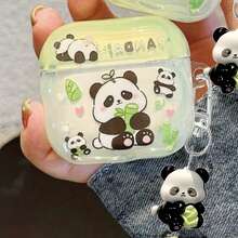Cute Cartoon Panda Protective Case Suitable Compatible With Apple Wireless Earphone Case, Scratch-Resistant And Shockproof - Clear - View 9