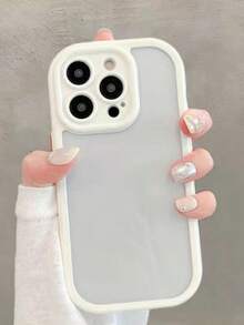 1个白色亚克力二合一米色手机壳，经典设计搭配撞色按键，简约时尚，兼容 17 Pro Max/16 Pro Max/13/15/16/15 Pro Max/17 Pro/14/11 - 白色 - 查看 4