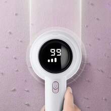Rechargeable Fabric Shaver With LED Display - 800mAh Lithium Battery Powered Electric Fleece Remover For Clothing, Bedding, Pet Supplies - Portable Hairball Trimmer Without Damaging Fabrics - Home And Furniture Fleece Removal Tool Set - Phiên bản nâng cấp A - Xem 8