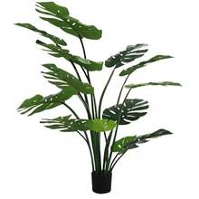 Planta Artificial de Palmera Tropical Grande de 110 cm, Árbol Falso Sintético en Maceta para Decoración de Casa, Hogar, Oficina o Jardín Interior-B029 - Verde - Ver 8