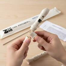 Flauta de color beige para estudiantes, fabricada con material ABS ecológico, adecuada como instrumento de aprendizaje para principiantes. - Beis - Ver 5