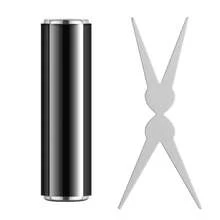 二合一圆柱形猫眼磁铁，猫眼磁性指甲油双头磁性棒，法式猫眼美甲金属板双头磁性辅助工具，加厚圆柱形磁铁组合工具，多功能美甲设计工具 - 銀色 - 查看 16