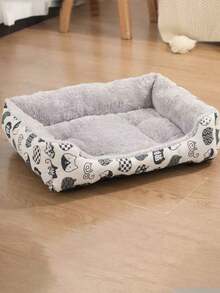 Soft & Comfortable Pet Round Plush Bed Mat, Suitable For Small/Medium Dogs, Cats, Hamsters, Faux Fur Round Pet Bed, Fluffy Soft Cat Bed, 2-In-1 Winter Pet Mat Round Sleeping Bag Sofa Pad - Multicolor - View 8