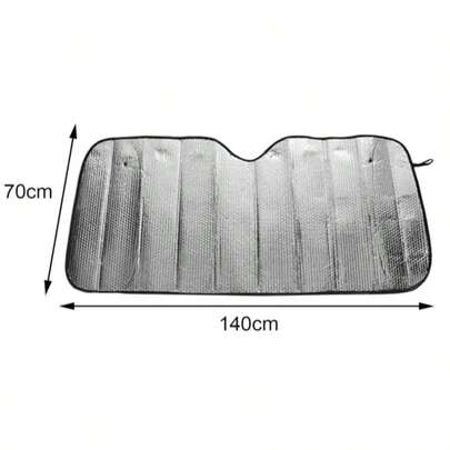 Extra große Auto-Windschutzscheiben-Sonnenblende (140 * 70 cm), faltbarer Sonnenschutz und Hitzeschutz, Sonnenschutzvorhang für kühlende Auto-Sonnenblenden im Sommer