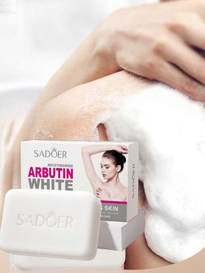 SADOER Niacinamide & Gardenia Cleansing Soap, สบู่ทำความสะอาดผิวหน้าและผิวกายให้ความชุ่มชื้นและกระจ่างใส ทำด้วยมือ