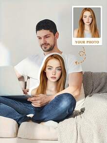 1pc Customized Photo Throw Pillow, Personalized Cushion, Can Customize Interesting Patterns, Double-Sided 3D Pillow, Suitable As Gift For Parents/Family/Her/Him/Girlfriend/Boyfriend, Couples Birthday Gift - Photo - View 6