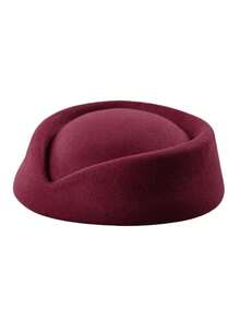 1顶女士复古贝雷帽，羊毛款，适合秋冬季节，低饱和度色彩，完美修饰颈部线条；羊毛款适合搭配西装/外套，缎面款适合搭配春夏连衣裙；饰以羽毛/珍珠，低调优雅；适合办公室、宴会、派对等场合。 - 彩色 - 查看 10