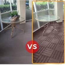 9 piezas de baldosas para terraza de 11,8 x 11,8 pulgadas, Baldosas de plástico para todo tipo de clima, para el patio trasero, terraza, pórtico, alberca, balcón - A - Ver 6