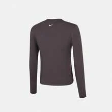 Nike 女士 AS W NP DF LS TOP FTTD TT GRX 长袖针织无领长袖T恤 TIQ0837-036 - 咖啡棕 - 查看 2