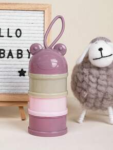 1 Set Of 3/4 Pcs Baby Milk Powder Dispenser Containers, Portable Infant Formula Snack Storage Box, Multilayer Sealed Milk Powder Organizer (The Patterns On The Powder Cans Are Not Scratches, Just Prints, And The Black Spots Are From The Molding Process, To Use) - Multicolor - View 16