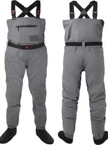 Umbrauto Chest Waders – Waterproof 2-Ply Nylon/PVC Camo Hunting Fishing Waders Men And Women With Boots - Grey - View 1