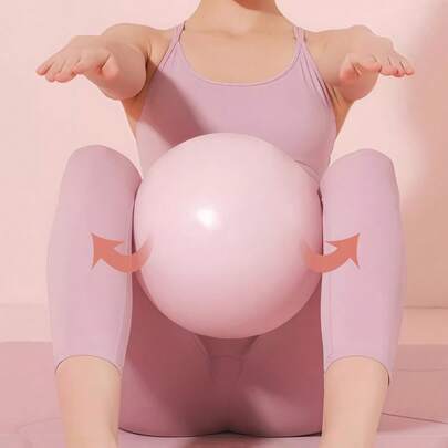 Thickened Small Pilates Ball Anti Burst And Slip Resistant Mini Yoga Ball Exercise Ball For Women Fitness Ball For Pelvic Floor Muscle Training Stability Stretching Core Strength Workout At Home Gym Office Workout Pilates Equipment Yoga Accessories