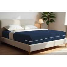 Double Gel Knit Mattress Cover With Zipper - 藏蓝色 - 查看 15