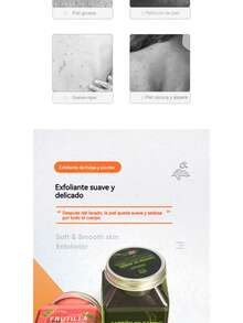 Exfoliante corporal de frutas vegetales de 500 g para limpieza profunda, exfoliación y suavizado de la piel; exfoliante de sales de baño - arándano - Ver 5