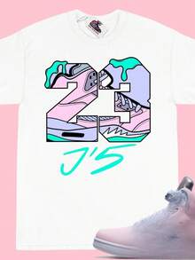 May Include White-Shirt With A Graphic Of Number 23 Made Up Of P - White - View 2