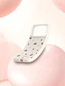 1 chiếc ốp lưng điện thoại silicon lỏng mềm mại, tối giản, màu đỏ anh đào, họa tiết chấm bi và chữ cái, chống sốc, tương thích với Apple 11/12/13/14/14Plus/15/15Plus/16/16Plus/17/17Pro - Nhiều màu - Xem 4