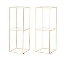 10 Pack Metal Tabletop Flower Stand Gold Vase With 2 Pack Gold Column Flower Stand Wedding Centrepieces Acrylic Panel Metal Floor Geometric Column Vases Tall Floor Vase For Centerpieces Geometric Flower Rack For Wedding Party Home Decorations Summer Birthday Gifts Beach Decor - 彩色 - 查看 14