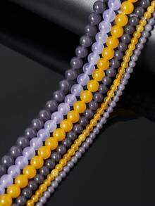 1串天然玉髓疗愈宝石珠子，4/6/8毫米 - 非常适合DIY珠宝制作、手工项链和手链 - 玉髓 - 查看 6