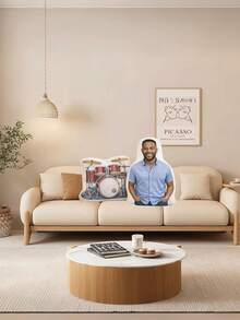 1pc Customized Photo Throw Pillow, Personalized Cushion, Can Customize Interesting Patterns, Double-Sided 3D Pillow, Suitable As Gift For Parents/Family/Her/Him/Girlfriend/Boyfriend, Couples Birthday Gift - Roses - View 6