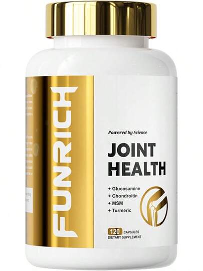 FUNRICH Glucosamine Chondroitin MSM 2100mg- Joint Support Supplement For Women And Men With MSM, Turmeric & Boswellia, For Cartilage, Joint Comfort And Flexibility - 120 Capsules