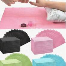 125pcs Disposable Nail Art Desk Mats, Tattoo, Eyelash Extension, Makeup Absorbing Pad, Waterproof Tablecloth, Cleaning Mat, Hand Pillow Pad, Suitable For Home Salon - 彩色 - 查看 1