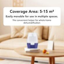 家用、卧室、浴室、书房、衣柜适用小型除湿机，便携式，静音，快速除湿，USB供电 - 白藍色 - 查看 8