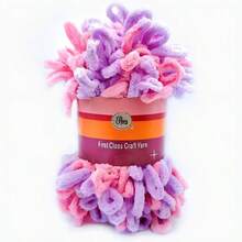 1 Hank (8m) Soft Loop Yarn, Chunky Sweet Donut Design, Suitable For Handmade DIY Projects Such As Dolls, Bags, Sweaters, Blankets, 100g Per Piece - Multicolor - View 39