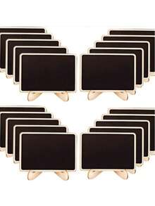 20pcs Mini Chalkboard Display Boards, Home Decor Signs, Mini Message Boards Wooden Blackboards, Suitable For Wedding, Baking Display, Hotel, Party, Dessert, Place Cards, Mother's Day, Graduation Ceremony And More Occasions - Multicolor - View 14